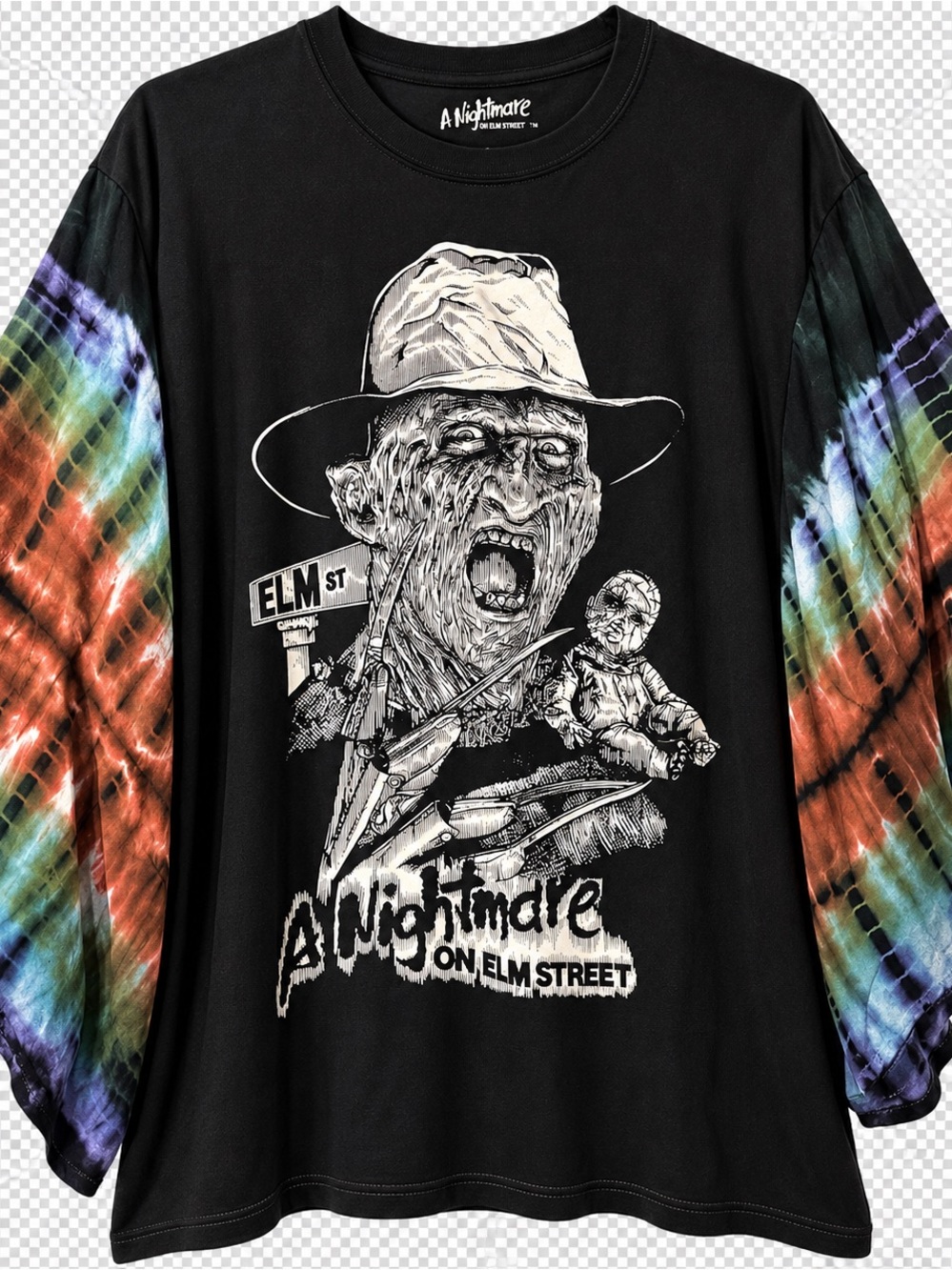 Nightmare on Elm Street Freddy Upcycled Tee M